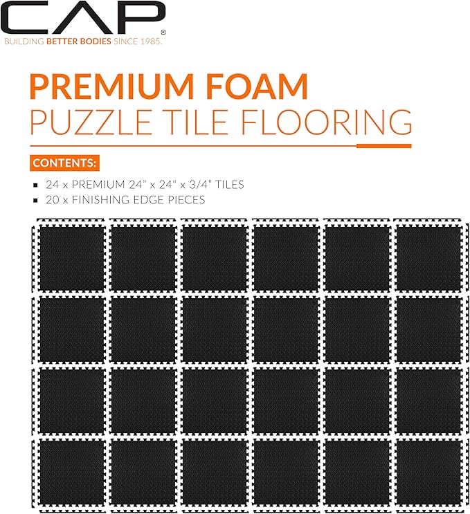CAP Puzzle Exercise Mats | 3/4” Thick EVA Interlocking Foam Tiles - Image 2