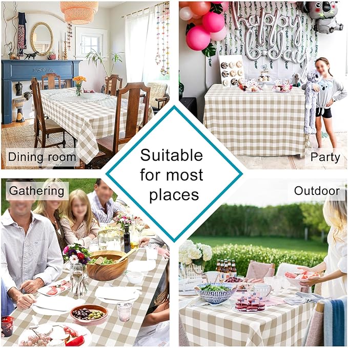 Checkered Square Tablecloth - Image 5