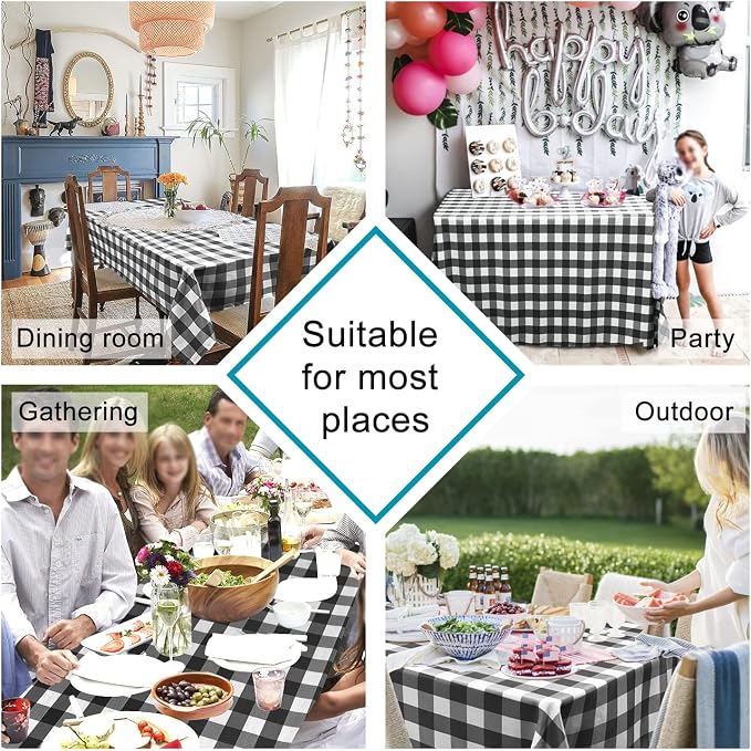 Checkered Rectangle Tablecloth - Image 2