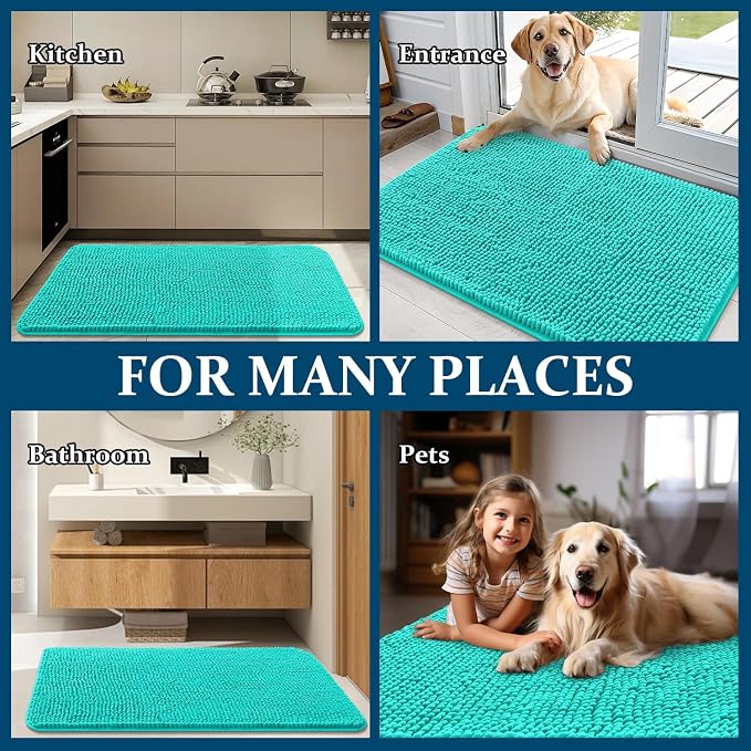 OLANLY Dog Door Mat for Muddy Paws 30x20, Absorbs Moisture and Dirt, Absorbent - Image 8