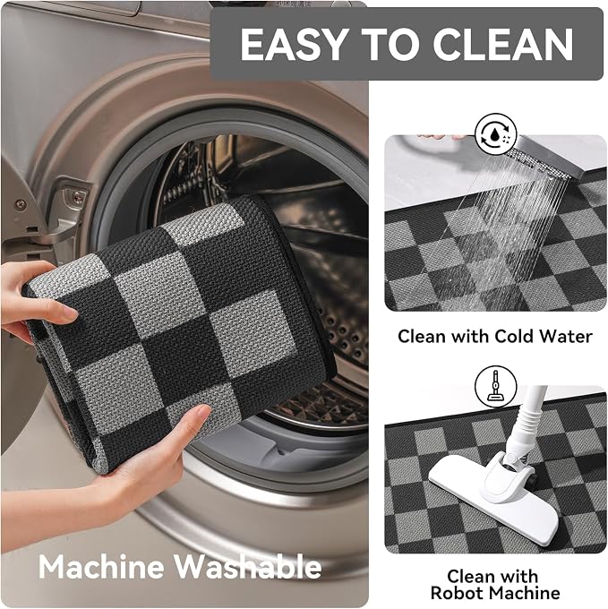 YDKGL Kitchen Mats for Floor Kitchen Rugs Non Slip Washable, Super Absorbent - Image 4