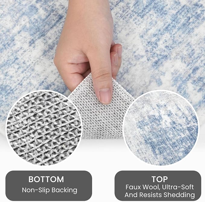 IOHOUZE Abstract Runner Rug 3x6 Ft Washable Runners - Image 4