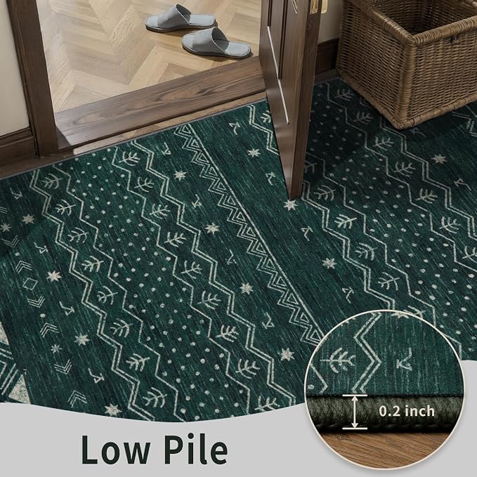 SERISSA 2x4 Rugs for Entryway, Washable Non-Slip Kitchen Runner Rug Small Dark - Image 7