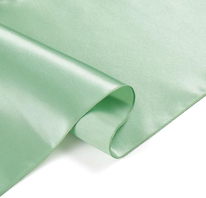 Sage Green Satin Table Runner, 12x108 Inches, 12 Pack | Premium Satin, Smooth - Image 6