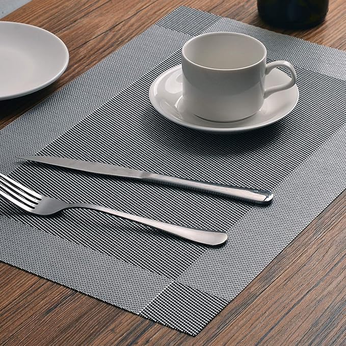 Table Placemats Dining Table Place Mats Set of 6 Heat Resistant Insulation - Image 4