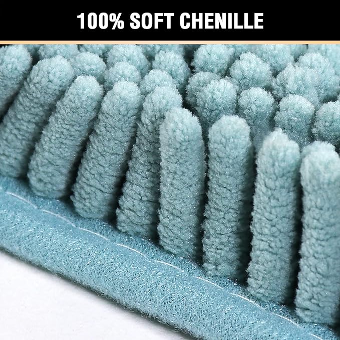 H.VERSAILTEX Bath Mat for Bathroom Non Slip Luxury Chenille Ultra Soft Bath - Image 3