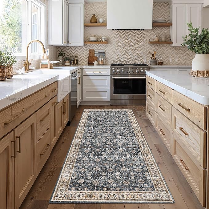 CHAMPLANT 2x6 Hallway Washable Runner Rug Vintage Soft Kitchen Laundry Runner by CHAMPLANT