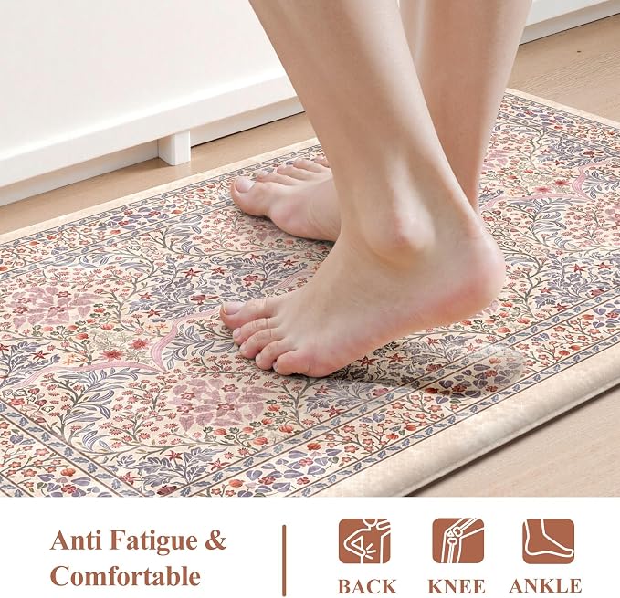 Collive Kitchen Mats for Floor 2PCS, Cushioned Anti Fatigue Mat Waterproof - Image 3