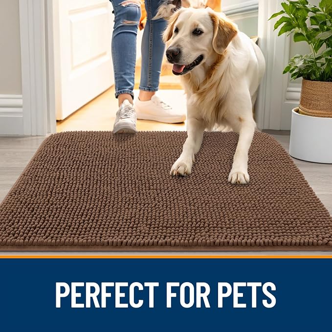 OLANLY Dog Door Mat for Muddy Paws 70x24, Absorbs Moisture and Dirt, Absorbent - Image 6