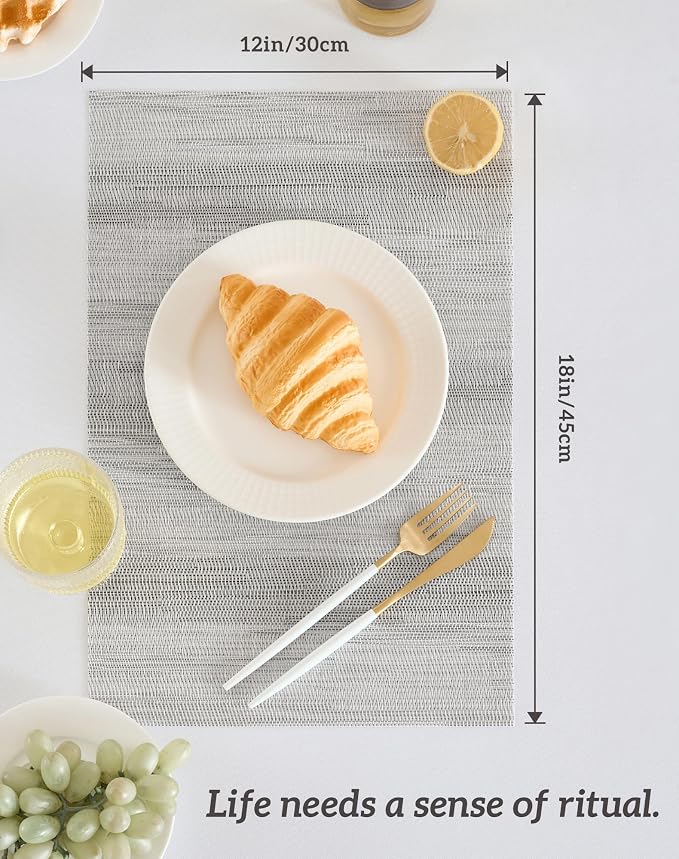 Leetaltree Lightsteel Black Placemats Set of 4 - Image 4