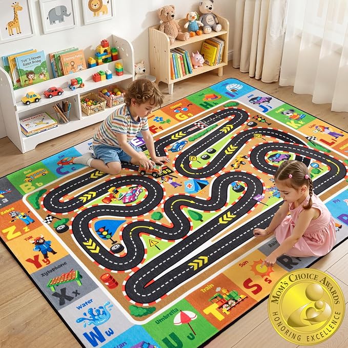 RogaraRace Track Rugs for Kids, Car Track Play Mat by Unknown