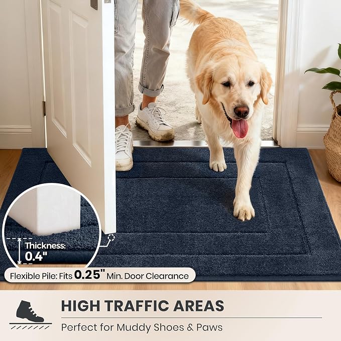 PURRUGS Dirt Trapping Door Mat 24" x 35.5", Non-Slip/Skid Machine Washable - Image 6