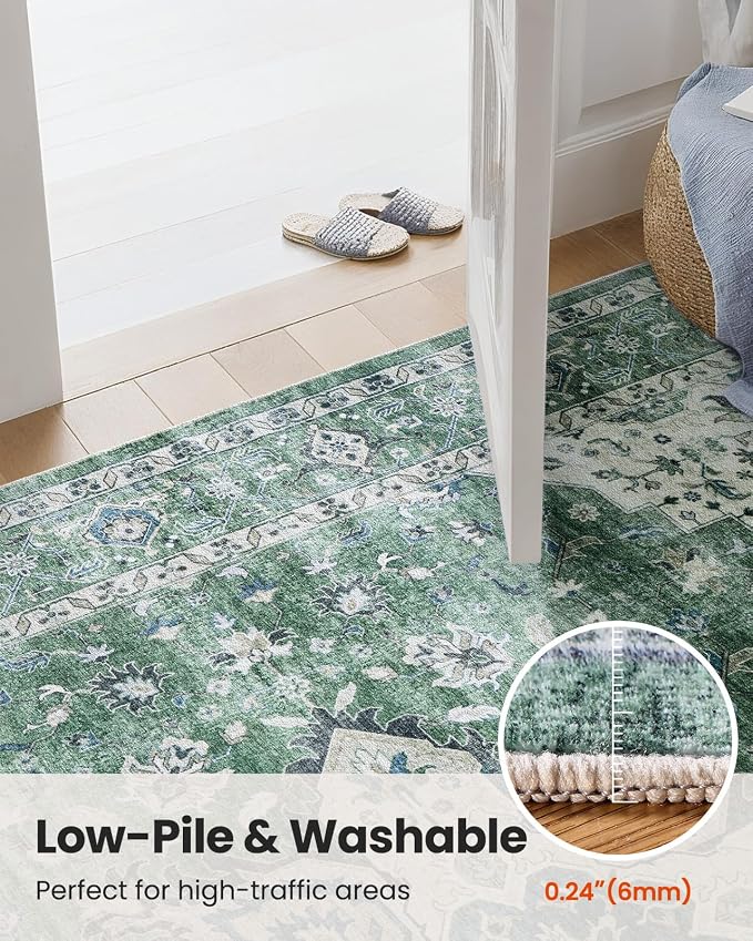 AMADA HOMEFURNISHING Round 6ft Area Rugs, Vintage Rugs - Image 8