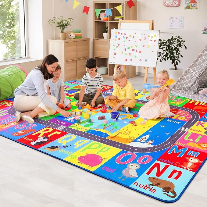 HOMORE Kids Rug, 10x14 Large Educational Rugs by Homore