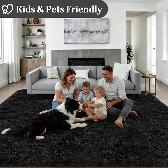 Fluffy 5x7 Area Rugs for Living Room Bedroom: Ultra Soft Shag Rug Non-Slip - Image 4
