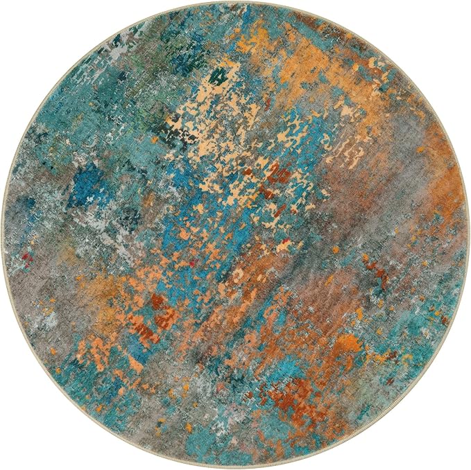 Lahome Modern Abstract Round Rug 5Ft - Image 8