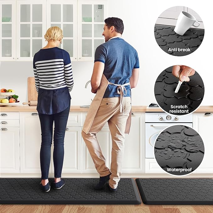 Kitchen Mat Cushioned Anti-Fatigue Floor Mat Water Resistant Non-Skid Kitchen - Image 6