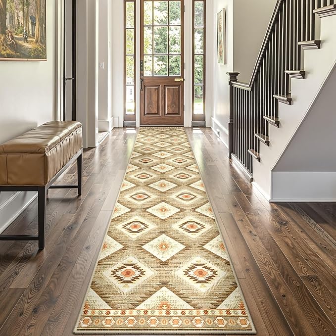 BESTSWEETIE Area Rug 2x10 Rug Machine Washable Non-Slip Low Pile Print Pattern by BESTSWEETIE