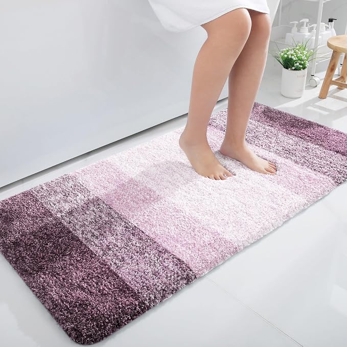 OLANLY Bathroom Runner Rugs Mat 47x24, Extra Soft Absorbent Microfiber Bath Rugs by OLANLY