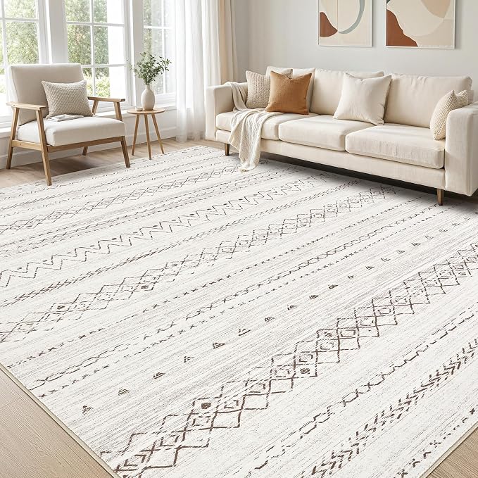 cotiled 5x8 Area Rugs Living Room Rug: Washable Boho Rugs by COTILED