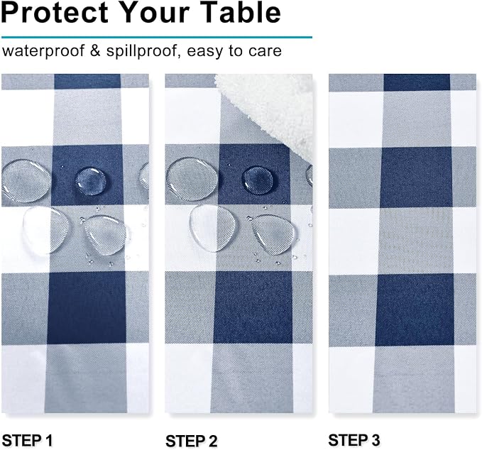 54 x 108 Inch Checkered Tablecloth Rectangle - Image 2