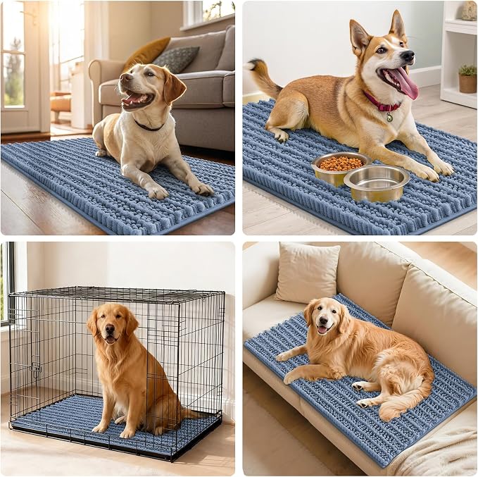 Smiry Dog Door Mat for Muddy Paws 40x32, Absorbent Dirt Trapper, Non-Slip - Image 7