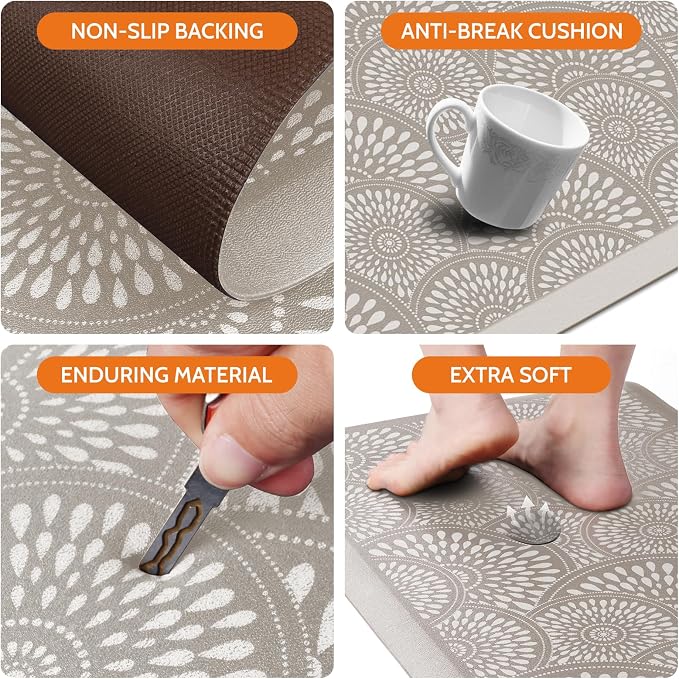 Mattitude Kitchen Mat, 17.3x60in Heavy Duty Ergonomic Comfort Foam Standing - Image 4