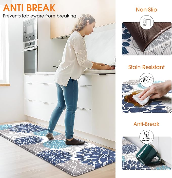 StepLively Kitchen Mats for Floor, 0.47" Anti Fatigue Mats for Kitchen Floor - Image 5