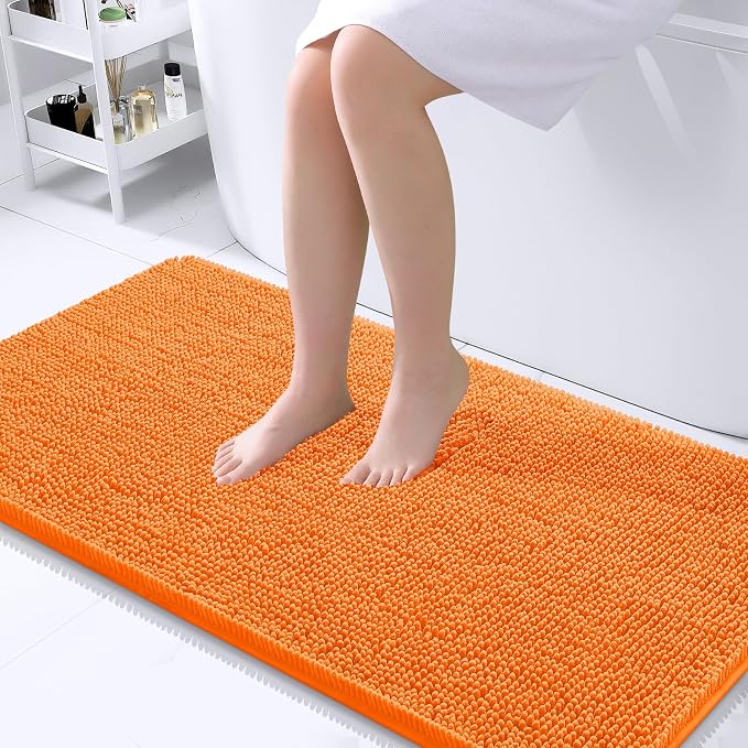 OLANLY Bathroom Runner Rugs 44x24, Extra Soft Absorbent Chenille Bath Rugs by OLANLY