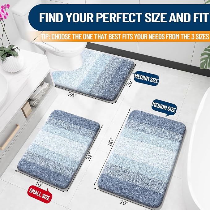 OLANLY Bathroom Rugs Mat 30x18, Extra Soft Absorbent Microfiber Bath Rugs - Image 2