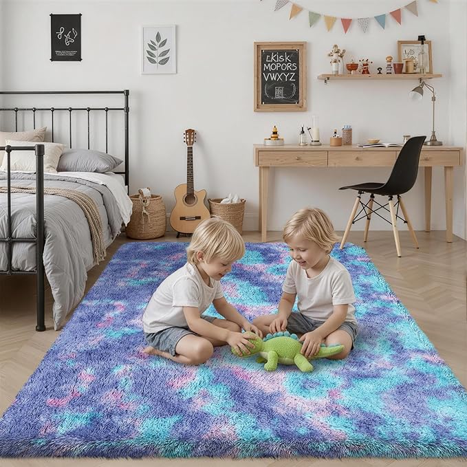 Fluffy Area Rugs 9x12 Living Room Bedroom: Ultra Soft Shag Rug Upgrade Non-Slip - Image 7