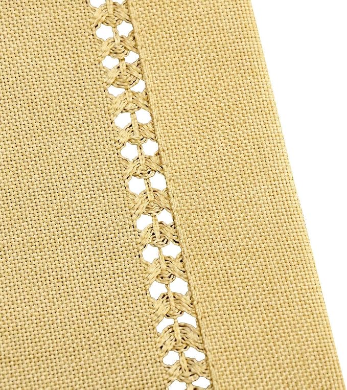Grelucgo Handcrafted Solid Color Dining Table Placemats, Double-Hemstitched) - Image 3