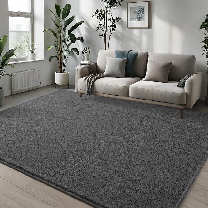 Pettop 6x9 ft Dark Grey Area Rugs - Image 3