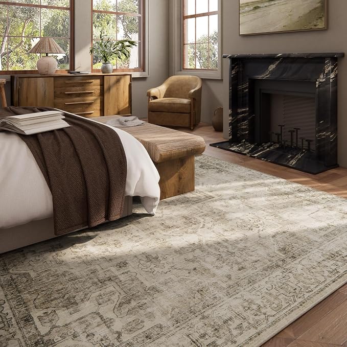 10x12 Area Rugs for Living Room: Bedroom Rug Boho Vintage Rugs Stain Resistant - Image 4