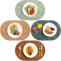 ADRIMER Placemats, Heat Resistant Oval Placemats Set of 4 Washable 12 x 17 Inch by Adrimersdreamistobeanindispensablecompanioninyourlife