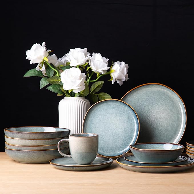 AmorArc Ceramic Cereal Bowls Set of 4, 24 oz Handmade Stoneware Bowls - Image 7