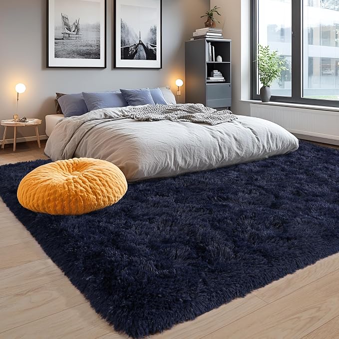 Area Rugs for Living Room 6x9, Ultra Soft Fluffy Rug for Bedroom, Modern Shaggy - Image 8