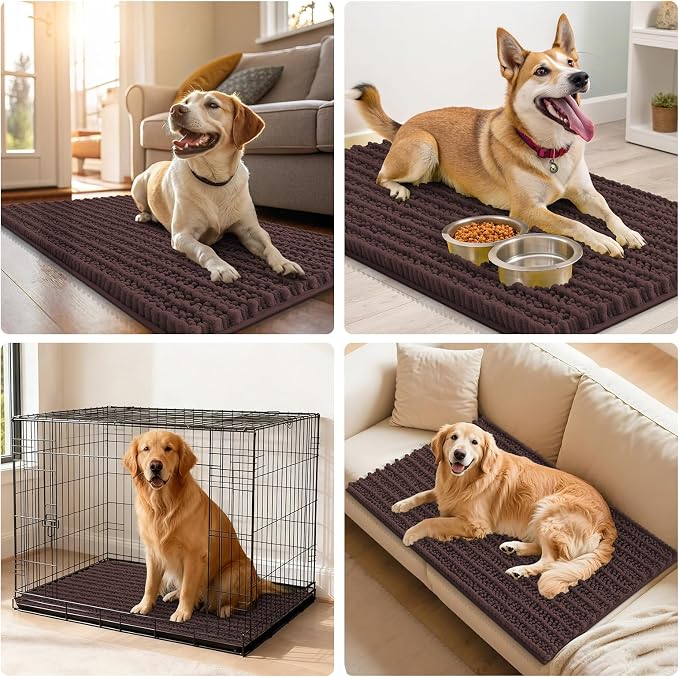 Smiry Dog Door Mat for Muddy Paws 59x24, Absorbent Dirt Trapper, Non-Slip - Image 7