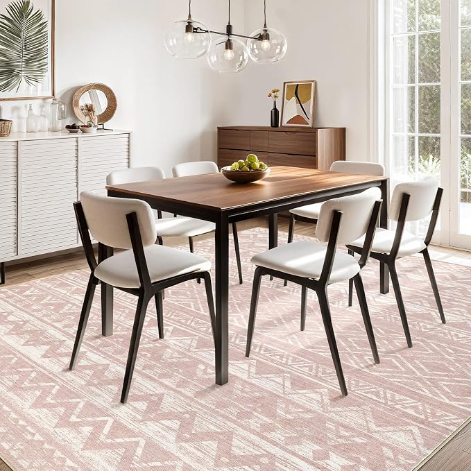 cotiled 5x8 Area Rugs Living Room Rug: Washable Boho Rugs - Image 5