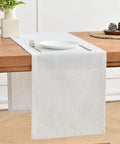 Wracra Linen Table Runner, Burlap Cream Table Runners 60 Inches Long | Rich by Wracra