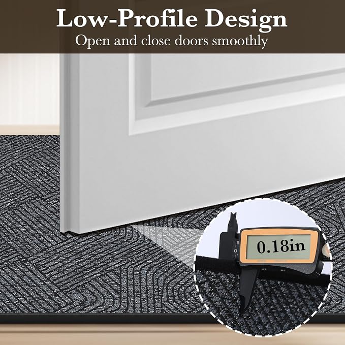 Indoor Door Mat 36"x59" Large, Low-Profile Welcome Front Door Mat Indoor - Image 3