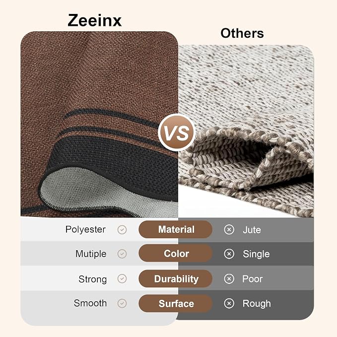 Easy Jute Kitchen Runner 2x6 Kitchen Runner Rug Washable Non Slip Outdoor Rug - Image 4