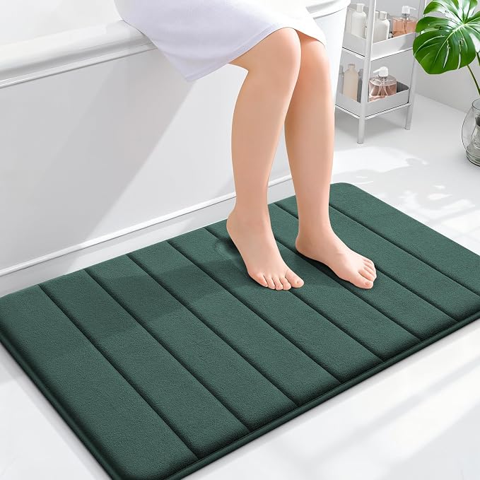OLANLY Memory Foam Bath Mat 35x24, Super Soft Absorbent Bathroom Rugs, Quick Dry by OLANLY