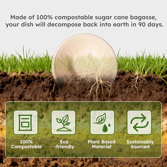 32 oz Disposable Paper Bowls, Heavy-Duty Compostable Soup Bowls, Eco-Friendly - Image 7