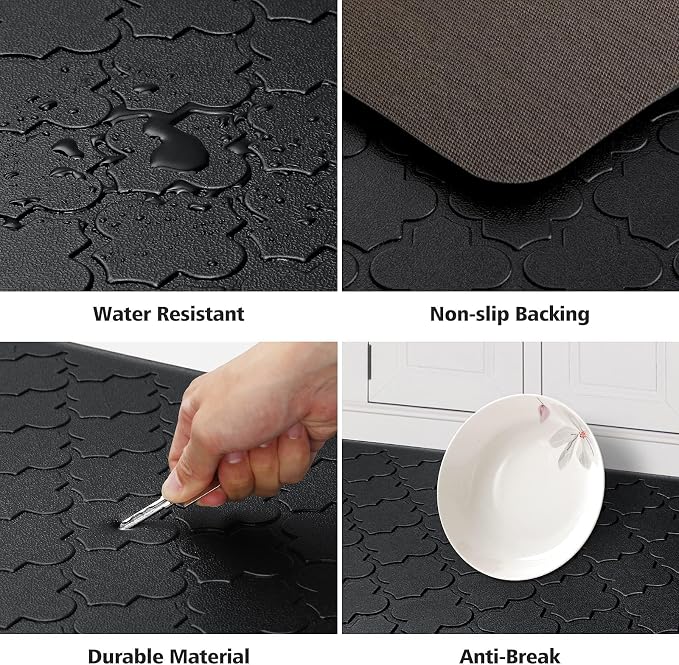 WISELIFE Cushioned Anti Fatigue Floor Mat, Thick Non Slip Water Resistant - Image 3