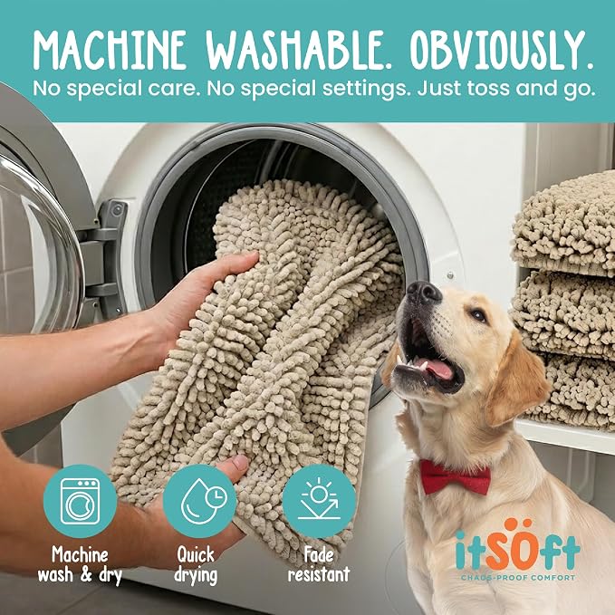 Dog Rugs for Muddy Paws 22x14 | Cleaner Mud Free Floors | Muddy Dogs Mats for - Image 5
