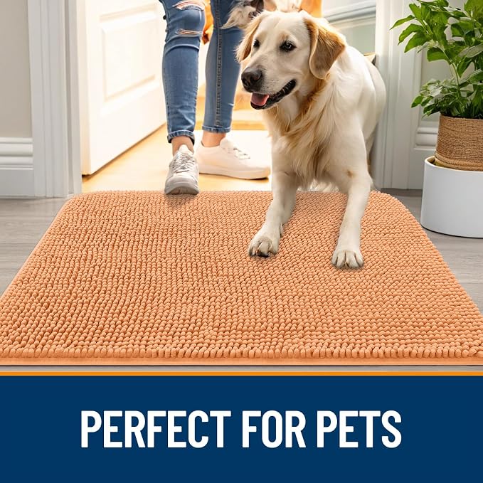 OLANLY Dog Door Mat for Muddy Paws 32x20, Absorbs Moisture and Dirt, Absorbent - Image 6