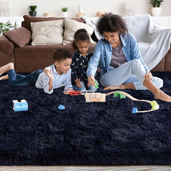 Area Rugs for Living Room 6x9, Ultra Soft Fluffy Rug for Bedroom, Modern Shaggy - Image 7