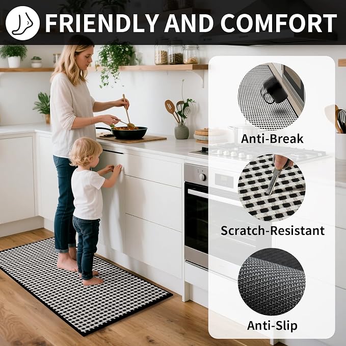 YDKGL Long Kitchen Runner Rugs Kitchen Mat Non Slip Washable, Super Absorbent - Image 2