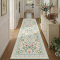 Rugxara 2'6" x 8' Floral Runner Rug, Washable Runners by Rugxara